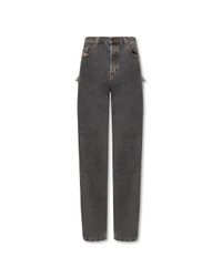 DIESEL Gray '1955' Jeans With Side Stripes for men