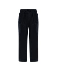 Officine Generale Black "Peterson" Trousers for men