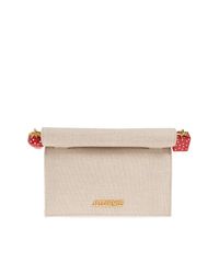 Jacquemus Natural Clutch 'Le Petite Pochette Rond Carre'