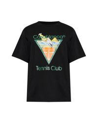 Casablanca Black T-Shirt With Colorful Print for men