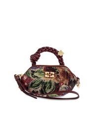Ganni Brown 'Bou Tapestry Nano' Hand Bag