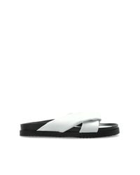 Bogner White 'Sirolo' Leather Slides
