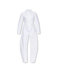 Alaïa White Denim Jumpsuit