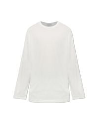 Yohji Yamamoto White Long Sleeve T-Shirt for men