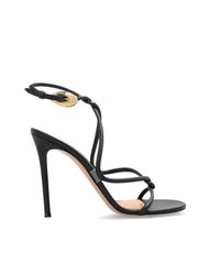 Gianvito Rossi Metallic Heeled Sandals "Mamba"