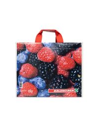 Balenciaga Red `Antwerp` Shopper Bag for men