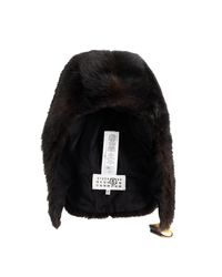 MM6 by Maison Margiela Black Fur Hat for men