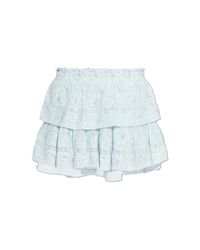 LoveShackFancy Blue 'Ruffle Mini' Skirt