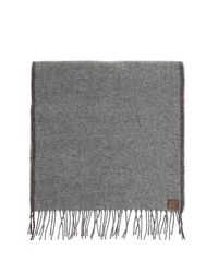 Eleventy Gray Fringed Scarf for men