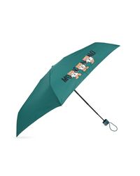 Moschino Blue Umbrella With Logo