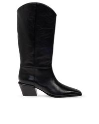 Paris Texas Black Heeled Boots 'Bettina'