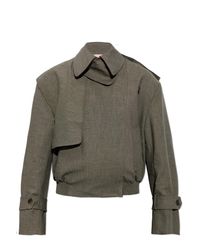 Christopher Esber Green "Cropped Trench" Jacket
