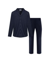 Hanro Blue Two-Piece Pyjamas