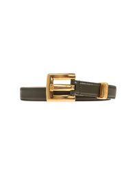 Balmain Green Leather Belt