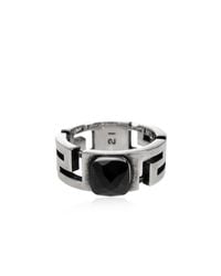 Versace Black Ring With Stone