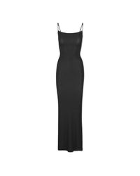 Skims Black Long Dress With Straps