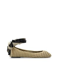 Marc Jacobs Metallic Ballet Flats With Lurex Thread