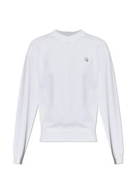 DSquared² White Sweatshirt With Logo-Shaped Applique