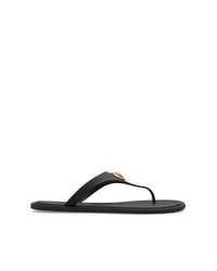 Versace Black Rubber Slides