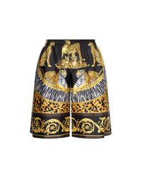 Versace Multicolor Silk Shorts for men
