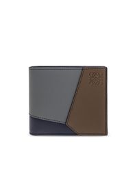 Loewe Gray Leather Wallet "Puzzle" for men