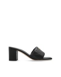 COACH White Heeled Slippers