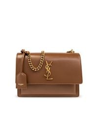 Saint Laurent Brown ‘Sunset Medium’ Shoulder Bag