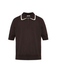 Jil Sander Brown Cotton Polo for men