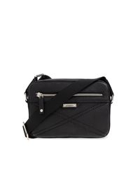 Iceberg Black Leather Shoulder Bag for men