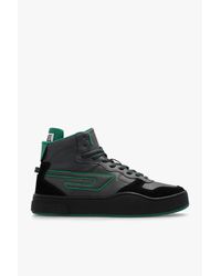 DIESEL Black 's-ukiyo Mid X' High-top Sneakers for men