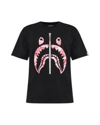A Bathing Ape Black T-Shirt With Print for men