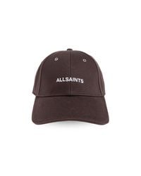 AllSaints Red Baseball Cap for men