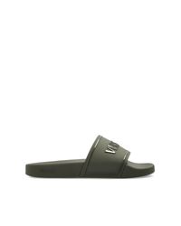 Versace Green Rubber Flip-Flops With A Raised Logo for men