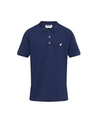 Moschino Blue Cotton Polo for men