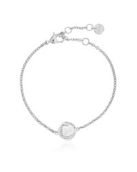 Fendi White Bracelet With Pearl Charm