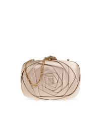 Roger Vivier Natural Clutch Bag With Decorative Pattern
