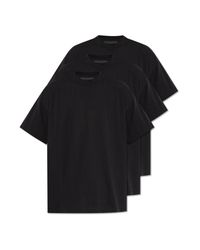 Fear Of God Black Three-Pack Essentials Crew-Neck T-Shirts for men