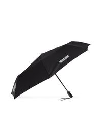 Moschino Black Folding Umbrella