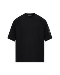 C P Company Black T-Shirt With Appliqué for men