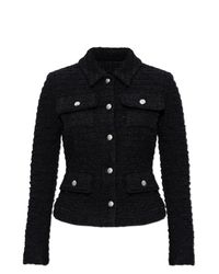 M I S B H V Black Tweed Jacket