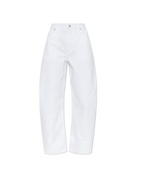 Alaïa White Wide-Leg Jeans