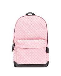 Bottega Veneta Pink Suede Backpack for men