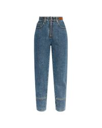Lanvin Blue Jeans With Sewn-In Zippers