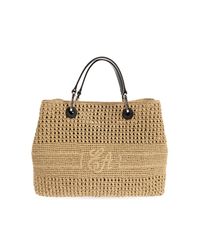 Emporio Armani Natural Bag With Logo