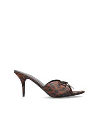 Balenciaga Brown Heeled Mules Knife
