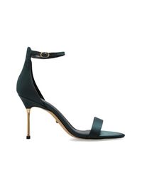 Kurt Geiger White Satin Heeled Sandals 'Bank'