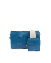 Bottega Veneta Blue 'Cassette Medium' Shoulder Bag for men