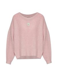 American Vintage Pink Sweater With Patch