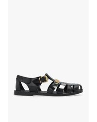 Moschino Black Rubber Sandals for men