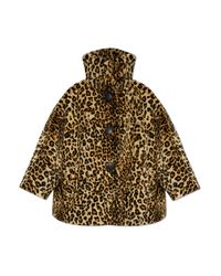 Givenchy Metallic Coat With Animal Print